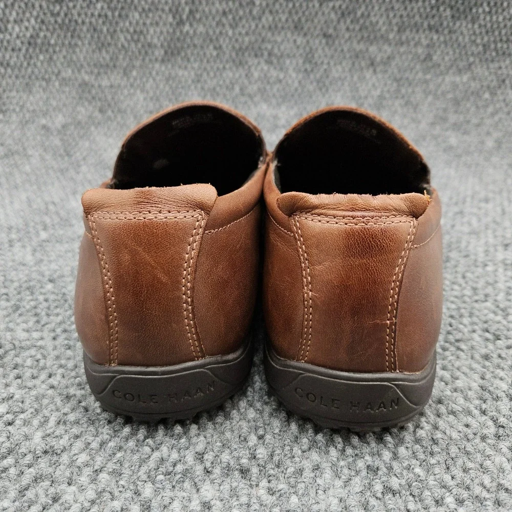 Cole Haan New Harbor Venetian Mens 11.5 Brown Leather Loafer Slip On Dress Shoes